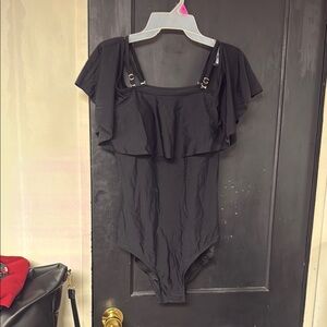 Black Kids One Piece Swimsuit